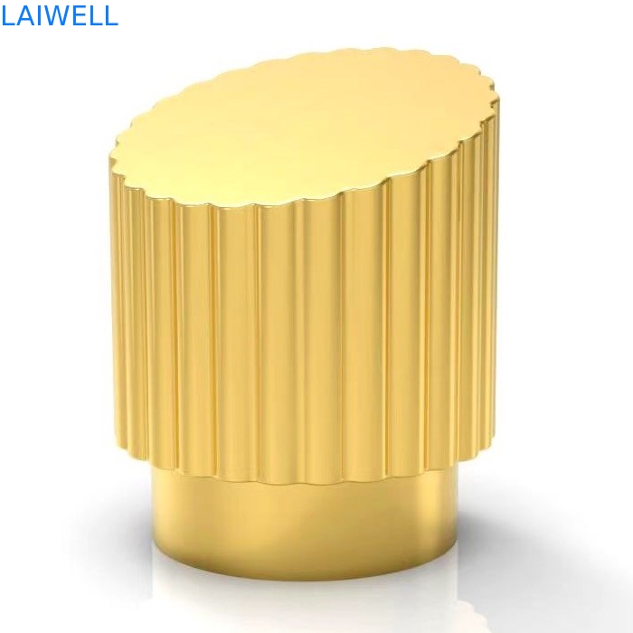 Tampa de substituição personalizada profissional de metal fundido sob pressão de liga de zinco, eletrônica, banhada a ouro, para frasco de perfume