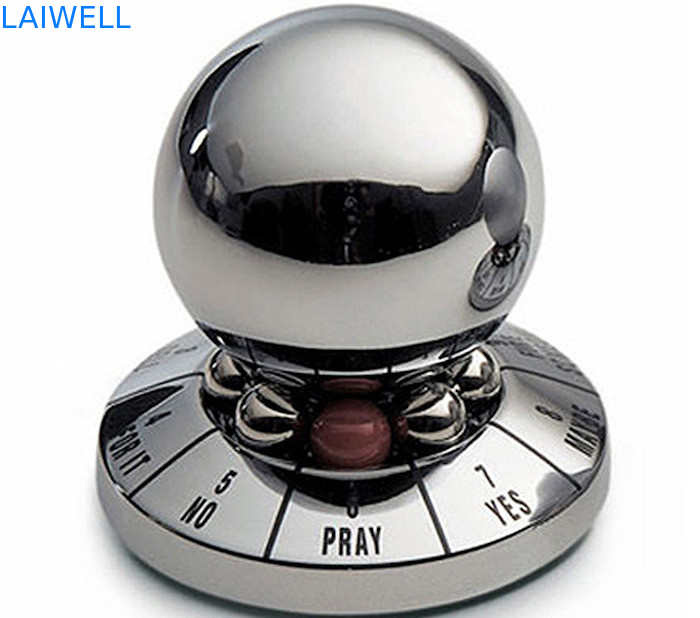 Customizado e criativo liga de zinco de cor prateada Metal Die Casting Lucky Decision Ball para jogo e aniversário