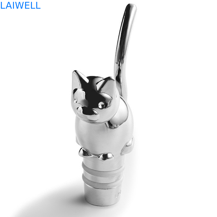 ECO-Friendly Zinc Alloy Metal Die Casting Wine Bottle Stopper com certificação SGS CE e ROHS