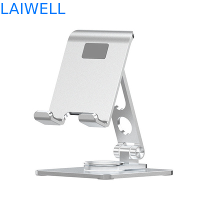 95*132*44MM Newest Luxury Design Portable 360 Degree Rotation Silver Aluminum Foldable Mobile Phone Bracket