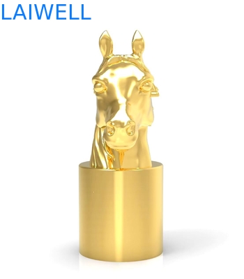 Decorative Horse Head Design Perfume Bottle Lid Electric plating Finishing