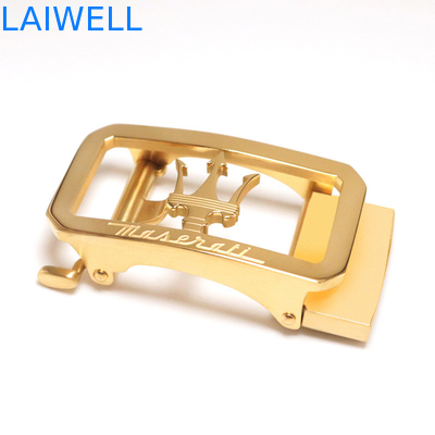Fivela de cinto automática de aço inoxidável feita sob encomenda da cor 3.5Cm do ouro do projeto de Lucury da forma