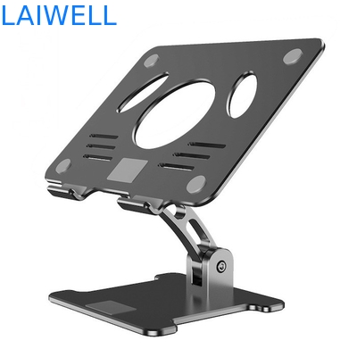 Suporte de alumínio ergonômico ajustável de prata do portátil do metal de 270*245*70MM com projeto ventilado