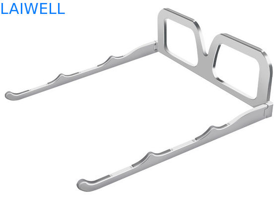 Projete o suporte de alumínio de prata dobrável do portátil do metal do suporte do bloco de notas dos vidros