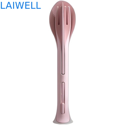 170*40MM Multifuncional Palha de Trigo Rosa 3 em 1 Flatware Set Reutilizável Eco Tableware Acessórios Leve E Adequado Para Jantar Pode Ser Usado Várias Vezes E Fácil De Levar E Armazenar