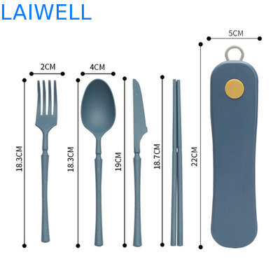 Set de equipamento de caixa rotativa de 4 PC azul leve, portátil e sustentável Biodegradável e ecológico