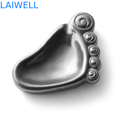 Moda Criativa Prática Processos de Revestimento em cinza prateado em forma de fundição por fusão de zinco Vintage Pocket Ashtray 6,5*9cm