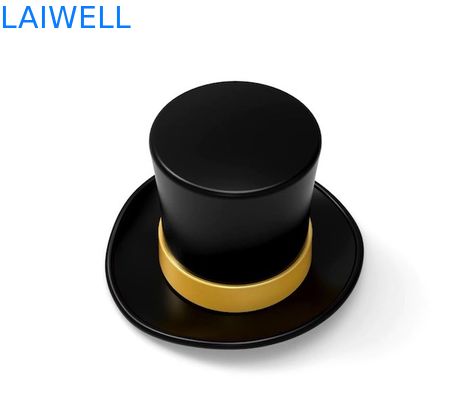 Caps de garrafas de perfumes de liga de zinco ecológicos em design clássico de chapéu de cavalheiro para marca personalizada