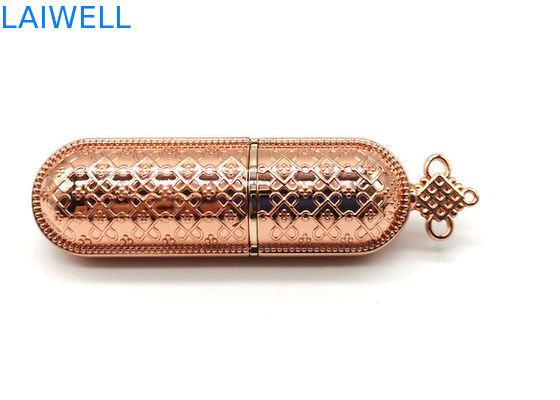 OEM Alumínio de zinco Metal Die Casting tubo de batom com design de nó chinês para produtos de beleza de ponta